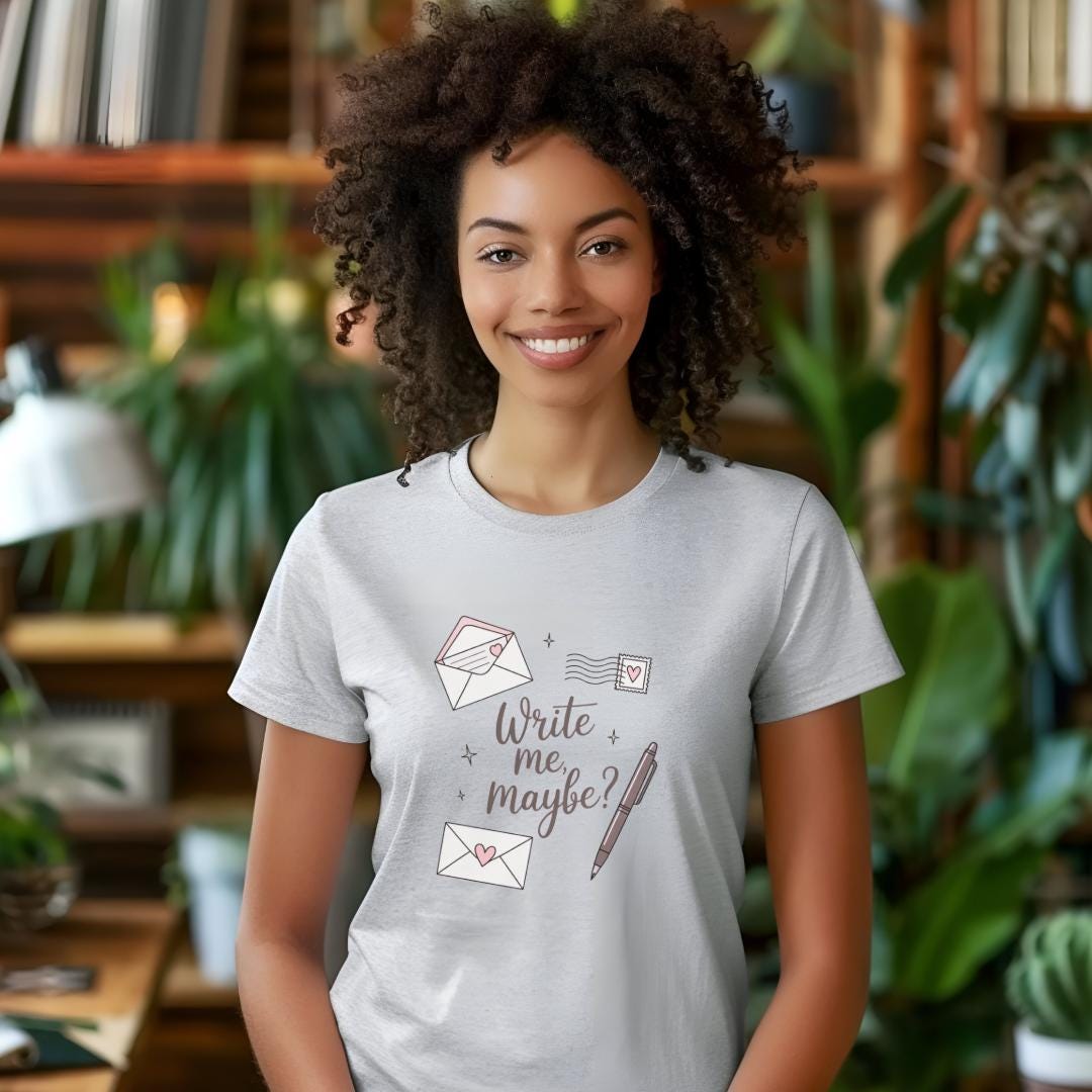 Write Me Maybe Shirt, Cute Letter T-shirt, Pen Pal Aesthetic Tee ...
