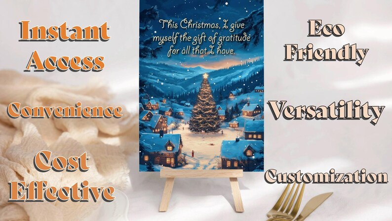 25 Printable Affirmations for Christmas, 5x7 Festive Cards, PDF JPG PNG ...