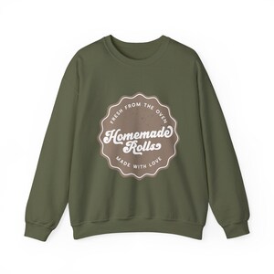 Homemade Rolls Sweatshirt, Funny Baking-Inspired Unisex Crewneck, Cozy Winter Sweater