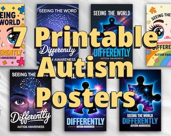 Autism Awareness Posters: Neurodiversity Classroom Art (Digital Download, 24x36 PDF/JPG/PNG)
