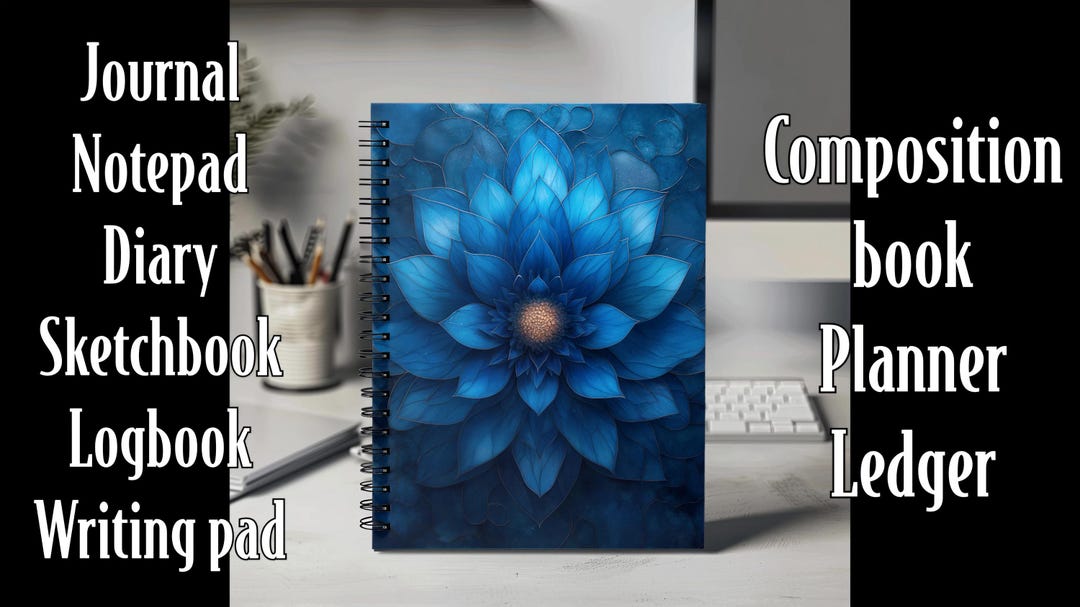 Blue Lotus Notebook, Ruled Journal Mindful Writing, Spiritual Gift ...