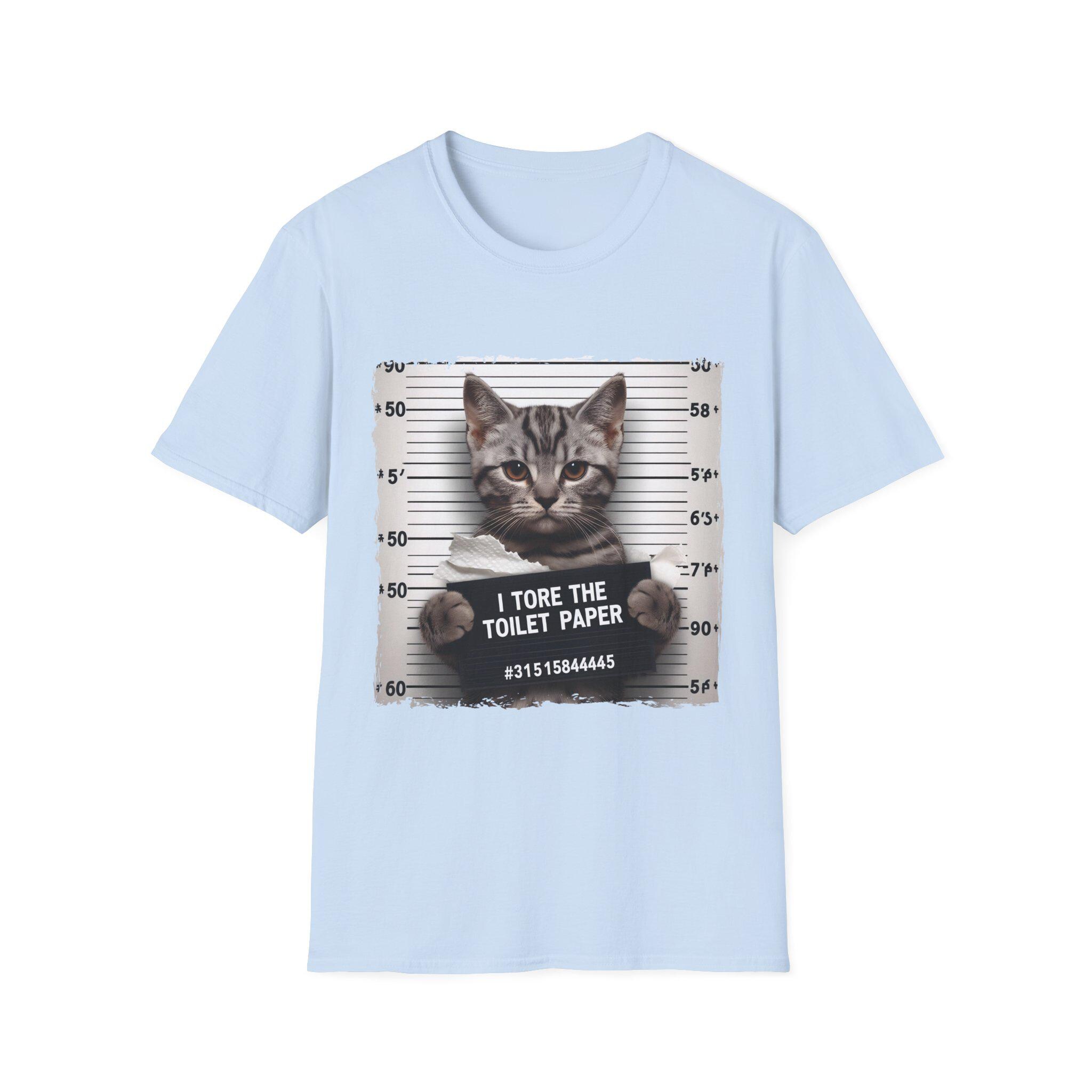 T-shirt Uomo Divertente Odio Le Persone Con Gatto Mugshot - Maglietta Sarcastica Crazy Dog