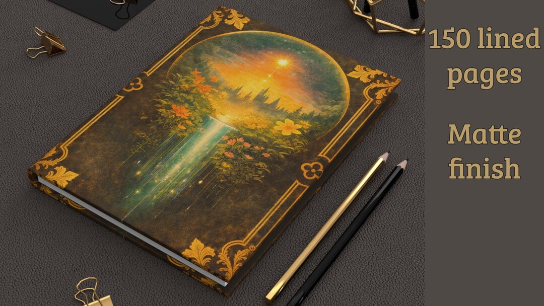 Fantasy Journal Notebook, Magical Landscape Journal, Lined Writing ...
