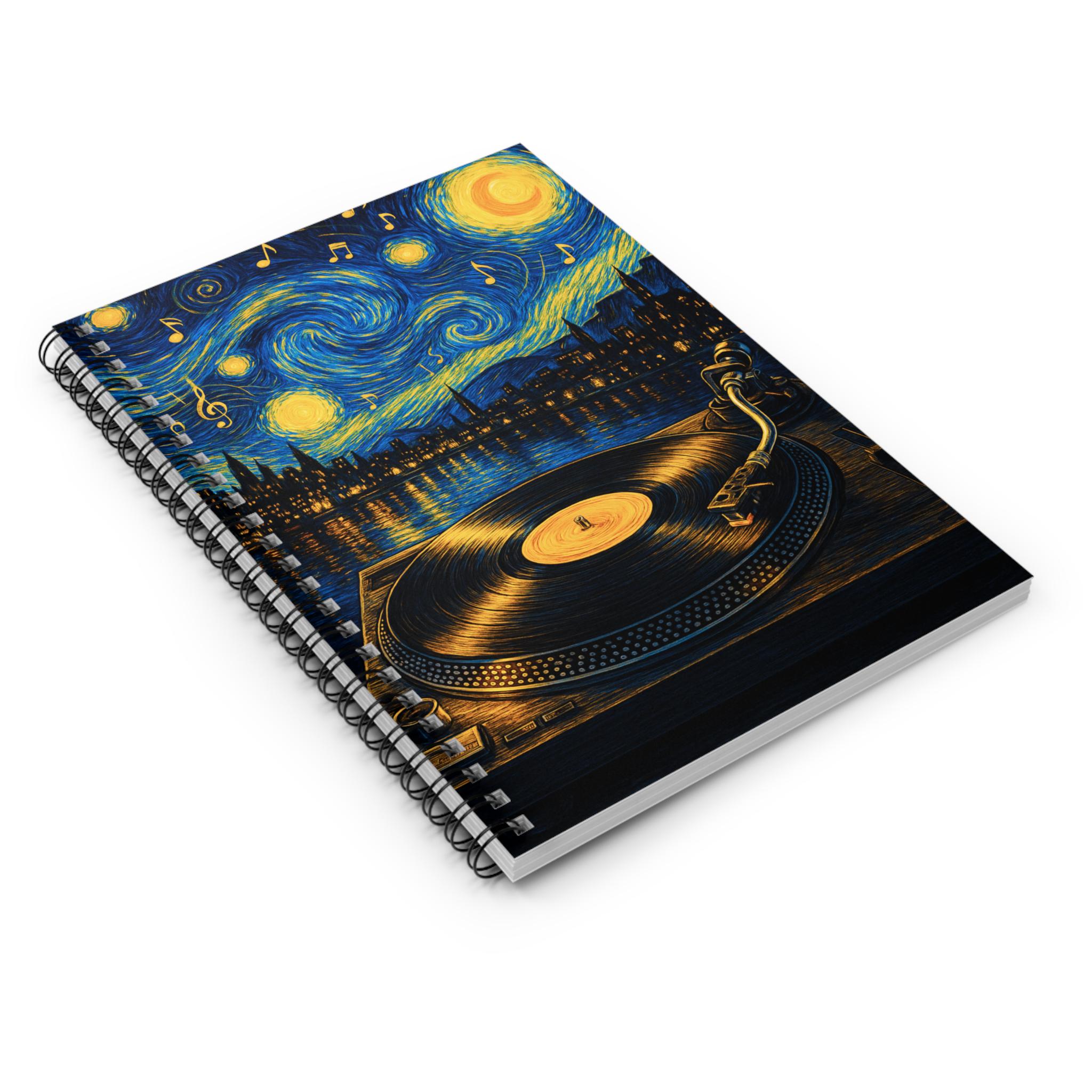 Vinyl Notebook Vinyl Record Spiral Notebook, Music Journal, Starry Night Gift, Art ...