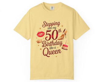 50th Birthday Queen T-shirt, Birthday Celebration Shirt, Gift for