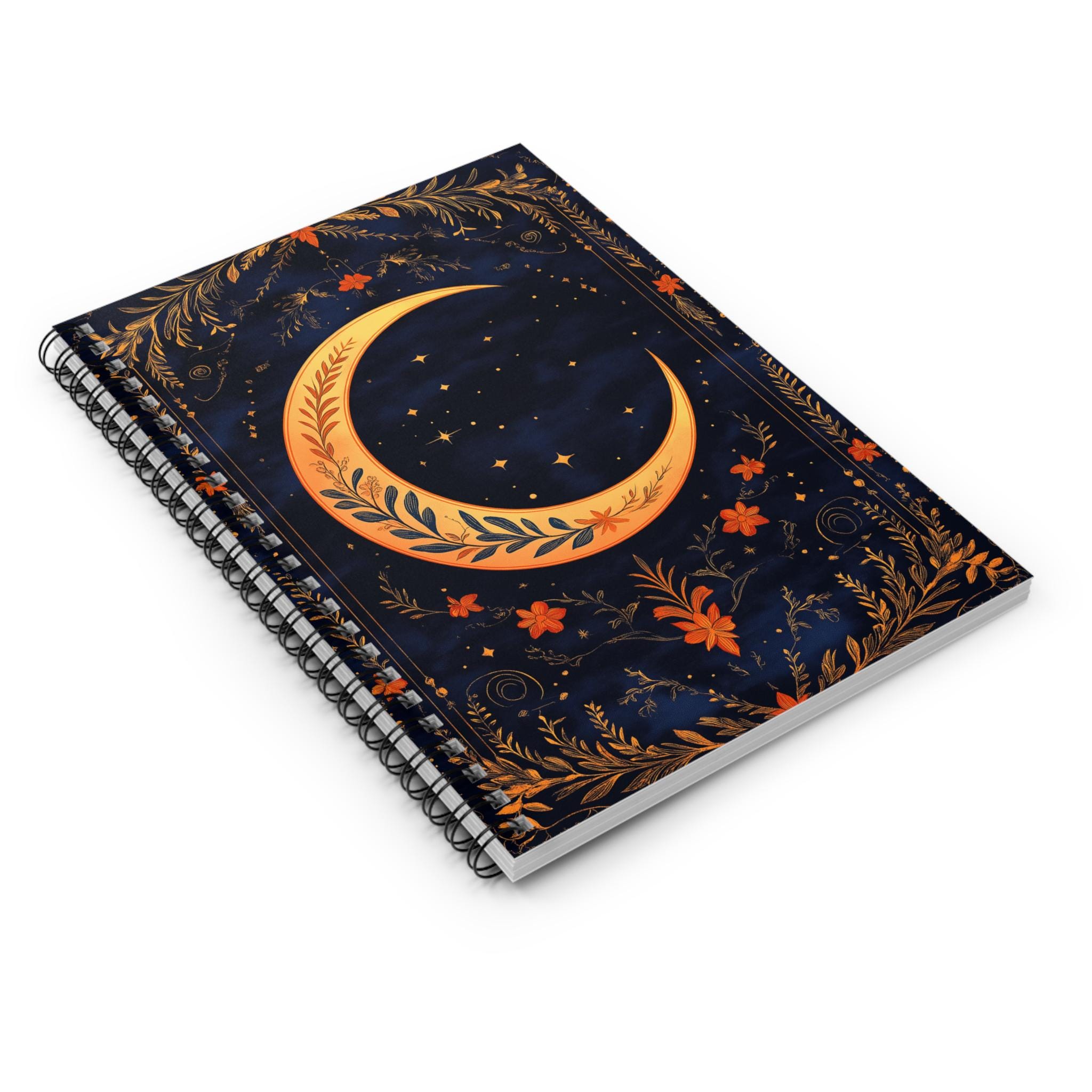 Witchy Notebook QLMX Gothic Moon Phase Spiral Notebook