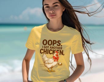 Funny Chicken T-Shirt, Quirky Farm Animal Tee, Gift for Chicken Lovers, Unique Humor Apparel, Poultry Enthusiast Shirt
