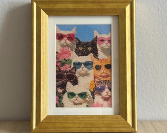 Cats Club Framed Art Print – Cat World Series