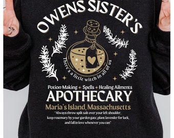 Practicalmagic, Gifts, Owens Sisters, 90’s, Witch, Apothecary Sweatshirt, Halloween, Witchy Gifts, Nostalgia, Movies, Movie Sweatshirt