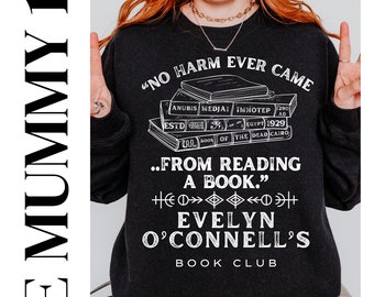Presente da Múmia 1999, Brendan Fraser, Leitura Sem Mal, Evelyn O'Connell, Moletom Unissex, O Retorno da Múmia, Rachel Weisz, Rick Hamunaptra dos anos 90
