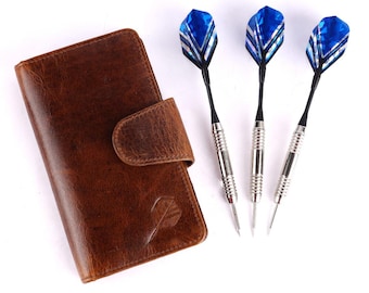 Sportgiftz The Ultimate Buffalo Leather Darts Wallet - Brown