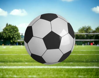Giant Inflatable Football - 107cm PVC Beach & Park Ball