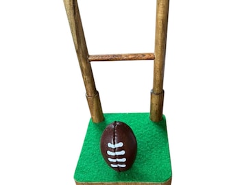 Sportgiftz Desktop Rugby Phone Holder  Wooden Stand With Rugby Ball Support (diy Assembly)