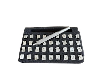 Sportgiftz 36-piece 6mm Leather Punch Set  Alphabet & Number Stamps For Personalising Leather Crafts