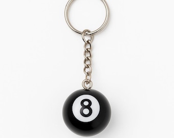 Sportgiftz 8 Ball Key Ring  Classic Pool Style Accessory