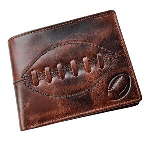 Sportgiftz - Buffalo Leather Rugby Wallet | Rfid Protection | 7 Card Slots | Coin Pouch & Id Holder | Rugby Fan Accessory | Multicoloured, 1