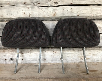 Volkswagen VW Golf Jetta MK3 Vento Genuine interior front seat headrest SET left right side  gray multicolor fabric
