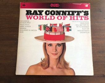 レイ・コニフのワールド・オブ・ヒッツ・ウィズ・ヒズ・オーケストラ＆コーラス LP ステレオ音楽ビニールアルバムレコード ヴィンテージコレクタブル