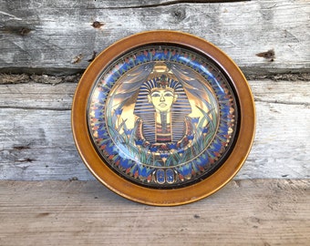 Assiette de Toutankhamon en céramique poterie Hornsea Bronte à manger table de cuisine côté assiette à dîner en verre vintage Angleterre décoration de collection