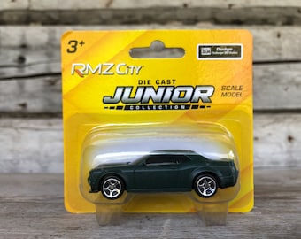 Dodge Challengr SRT Demon matt green RMZ City Metal 1:64 scale die cast car scale model toy collectible classic American muscle licensed
