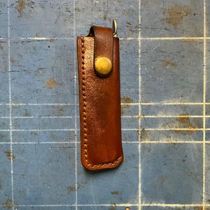 Walnut Brown Leather Sheath For UK Legal Higonokami Folder