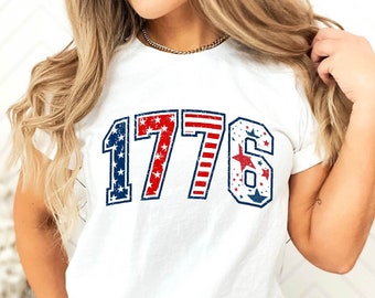 1776 America 4th of July Patriotic Shirt, 1776 Shirt, Independence Day Shirt, July 4th Shirt, USA Flag Tee, Fourth of July Unisex Tee