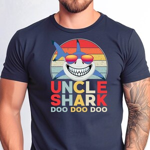 Retro Vintage Uncle Shark Tshirt Funny Birthday Gifts Family Retro Vintage Uncle Shark Tshirt Funny Birthday Gifts Family
