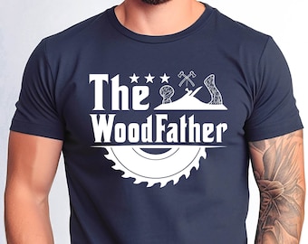 The Woodfather Tshirt, Funny Carpenter Shirt, Woodfather Parody Gift İdea Tee, Funny Dad Carpenter Shirt, Circular Saw Dad Tee, Handsaw Tee