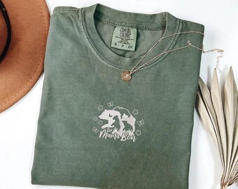 Comfort Colors® Embroidered Mama Bear Shirt- Mama Bear Gift Shirt, Embroidered Tshirt, Mother's Day Gift Shirt, Cute Mama Bear Gift Tee