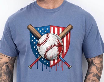 Baseball American Flag Shirt- Softball Shirt- 4th of July Shirt- Fourth of July Shirt- 4th july Tshirt-American Flag Shirt- Trendy USA Shirt