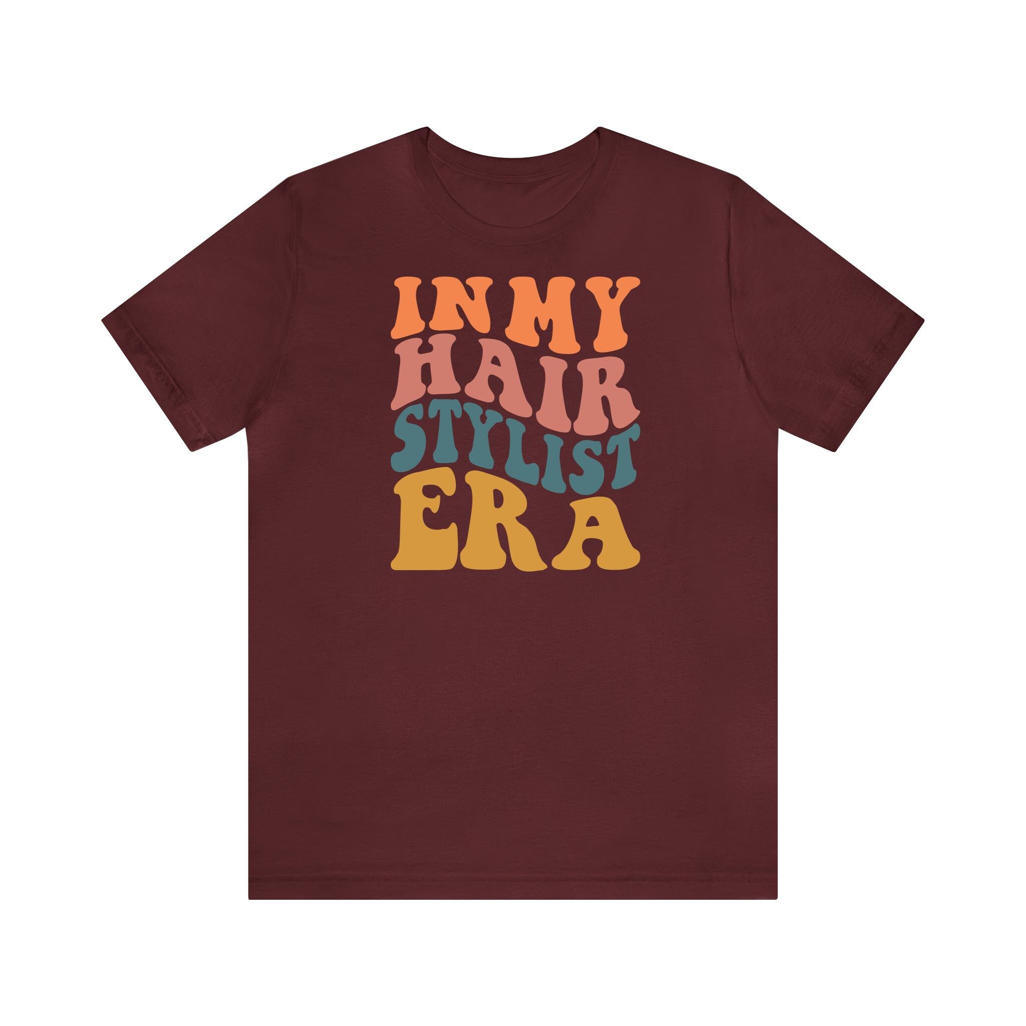 Evolution Of A Hairdresser - T-shirt Donna In Cotone Organico, Stampa Per Parrucchieri E Stilisti