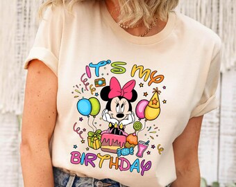 Disney Minnie It's My Birthday Shirt - Disney Girls Trip Tee - Disney Birthday Trip - Disney Family Birthday Trip Shirt - Cute Party Shirt