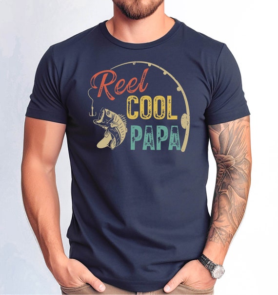 Mens Vintage Reel Cool Grandpa Fish Fishing Shirt Father's Day Gi Mens Vintage Reel Cool Grandpa Fish Fishing Shirt Father's Day Gi