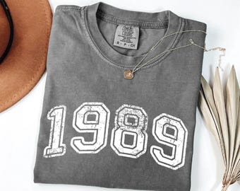CUSTOM 1989 Tshirt, 39th Birthday Shirt, 1989 Birth Year Number Shirt, Birthday Gift for Women, Birthday Shirt Gift 1983, Trendy Shirt