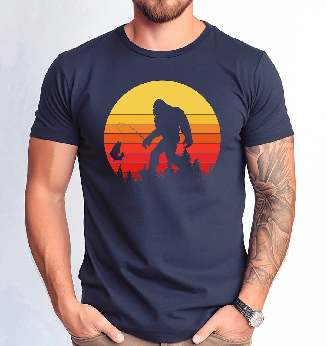 Bigfoot Fishing Shirt, Bassquatch Bigfoot Fishing Shirt, Bigfoot ...