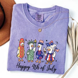 Funny 4th Of July Ducks Shirt- American Goose Tee- Funny for Independence Day Tee- Patriotic USA Tee- Patriotic Goose Shirt-Gift for Freedom