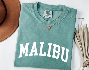 Malibu Shirt California Tshirt Cali Tee Comfort Colors Women's Tshirts Oversized T-shirt Beach T Shirt Summer Tee Palm Tree Shirt