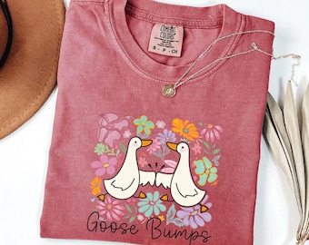 Comfort Colors® Funny Goose Shirt, Goose Bumps Shirt, Silly Goose Shirt, Funny Goose Shirt, Goose Lover Tee, Goose Graphic Tee, Meme Tshirt