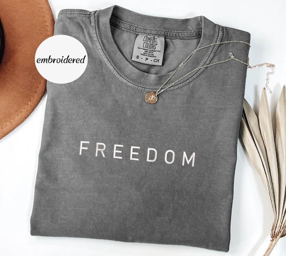 Embroidered Freedom Shirt,Pray for Charlie Kirk Shirt,Justice for Charlie Kirk,Activist & Human Rights Tee,Political Tee,Free Speech Support