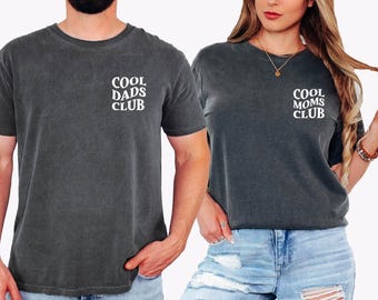 Cool Moms Dads Club T-shirt- Mother's Father's Day Gift- Daddy Mama Mommy Tee- Mom Dad to be- Matching Shirt- Pregnancy Reveal- Customizable