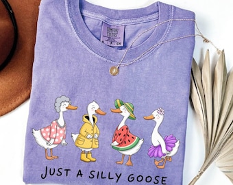 Silly Goose On The Loose Shirt, Silly Goose Shirts, Goose T-Shirt, Funny Graphic Shirt, Cute Goose Shirt, Easter Shirt