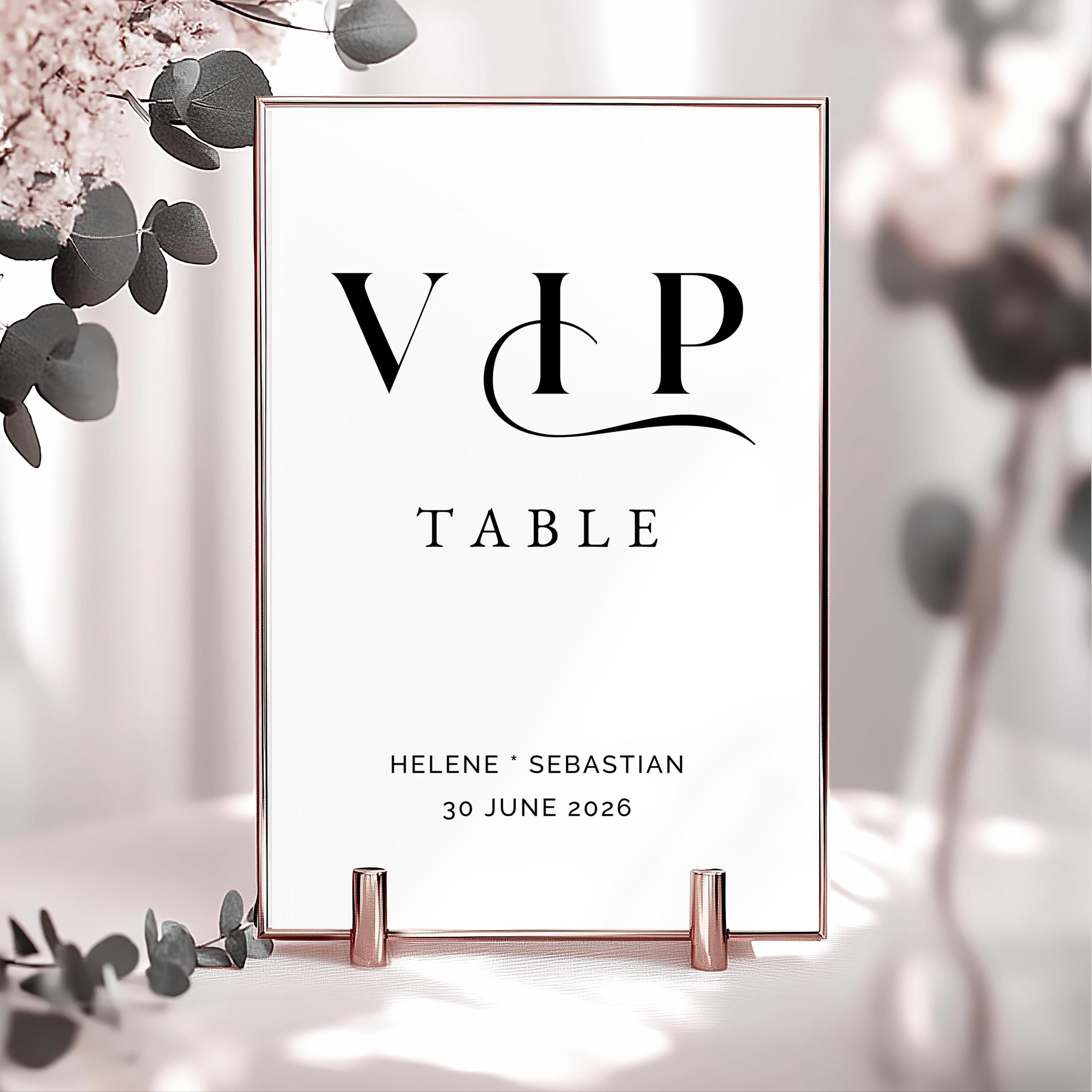 Editable Table Number Template – Minimal Wedding Reception Signage ...