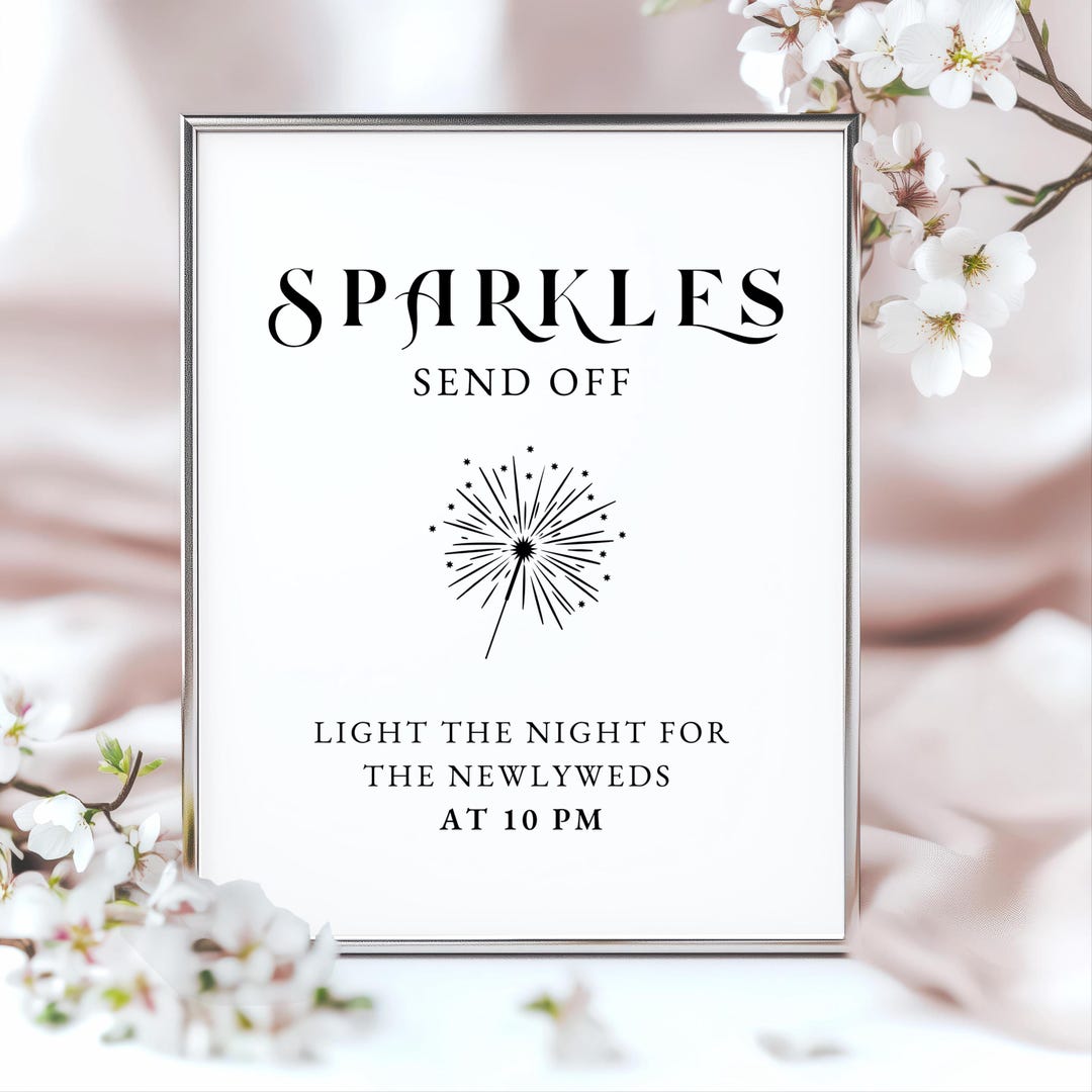 Backdraft For Send Off Sparkle Send off Sign, Wedding Exit Sign, Wedding Signage, Send off ...