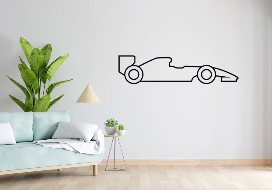 F1 Car Formula 1 Formula 1 Car Car Decor Metal Wall Art F1 Car Wall Decor Gift for Him Wall