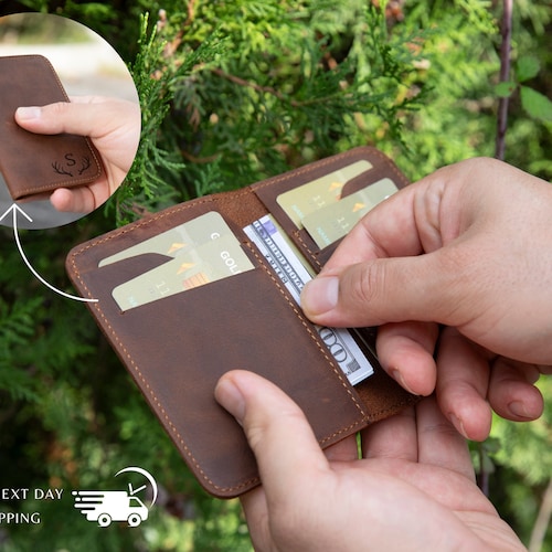 RFID Blocking Slim Wallet – Minimalist Credit Card Holder For Men & Women, Front Pocket Wallet
