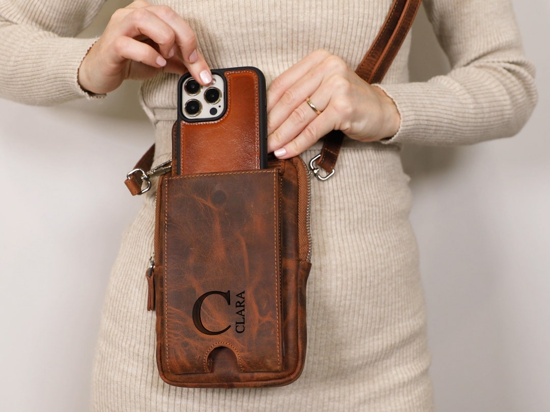 Cross Body Bag, Leather Phone Wallet, Womens Wallet, Phone Bag, Phone Holder, Anniversary Gift ...