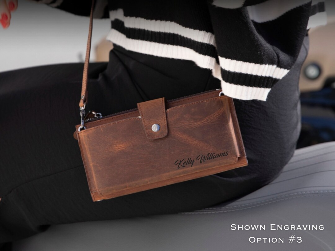 Crossbody Phone Wallet, Chic Leather Wallet for Women With Phone Compartment, Modern Travel ...