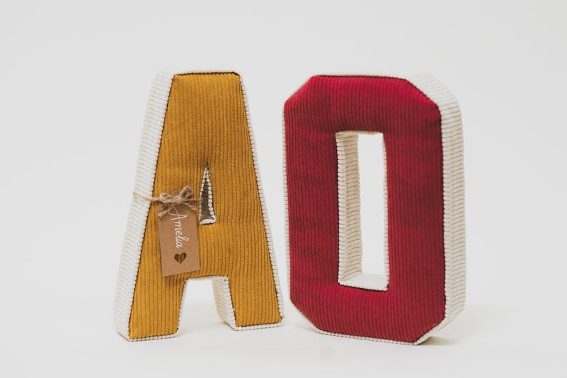 Personalized Letter Decorations for Nursery, Soft Letter Decor, New ...
