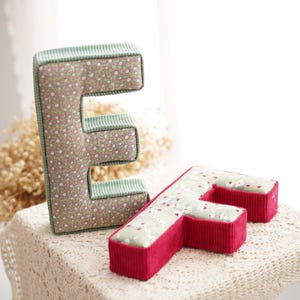 Letras de tela personalizadas para nombre, decoración de pared para habitación infantil, almohada suave con letras, regalo para baby shower, letrero del alfabeto para habitación infantil
