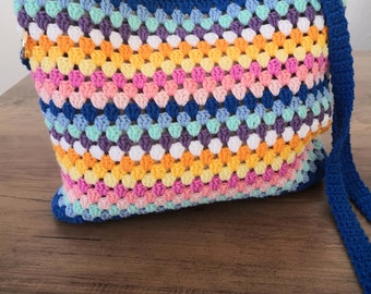 Bolso de ganchillo, bolso de la abuela cuadrada, bolso de ganchillo, bolso de mano, bolso de moda, bolso de la abuela cuadrada, regalo del día de la madre, bolso de hombro